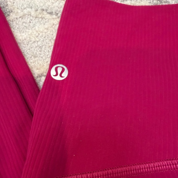 Lululemon Raspberry  align Ribbed high rise wild berry - Picture 5 of 5